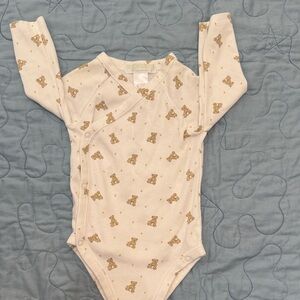 Janie and Jack Cream Bear Print Bodysuit